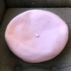 Pink Beret Hat 100% Wool